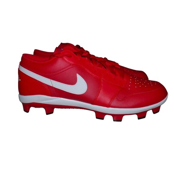 Nike Air Jordan 1 Retro Low Baseball Cleats Mens size 15  Varsity Red White New! main image 6